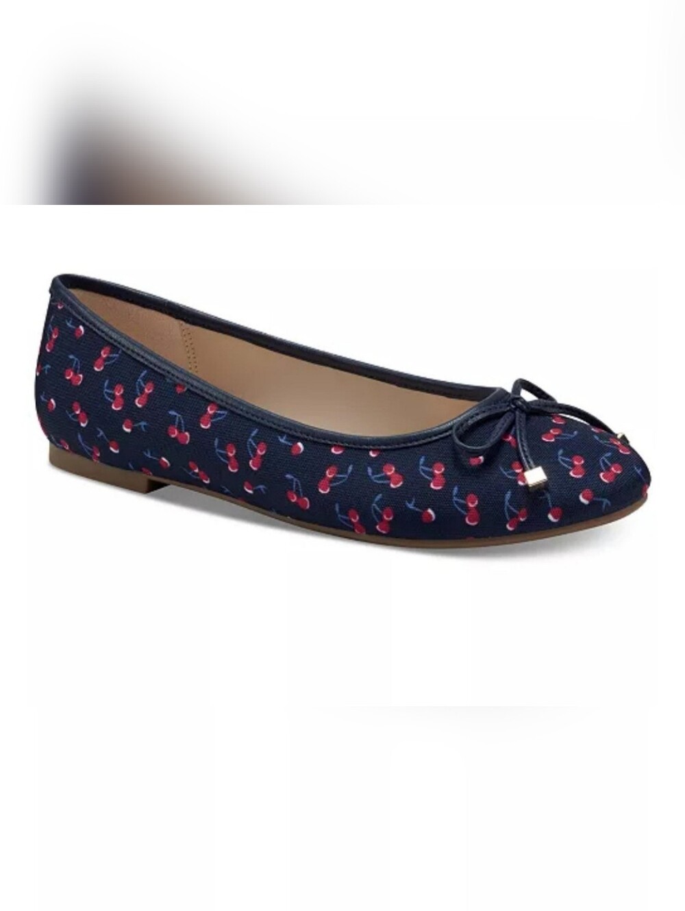Charter Club Navy KAIFF Cherry Print Ballet Flat Size 9 NWB
